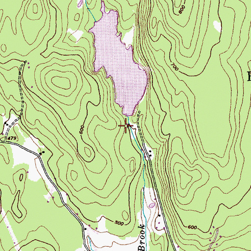 Topographic Map of Indian Brook Dam, VT