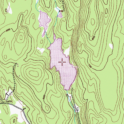 Topographic Map of Indian Brook Reservoir, VT
