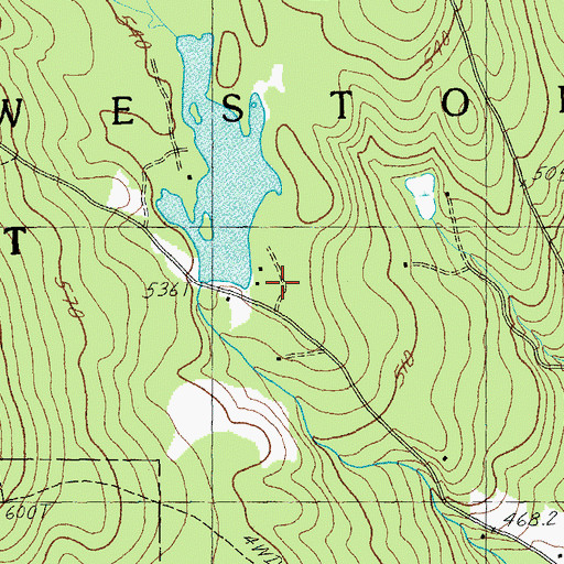 Topographic Map of Wantastiquet Lake Dam, VT