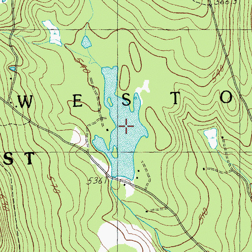 Topographic Map of Wantastiquet Lake, VT