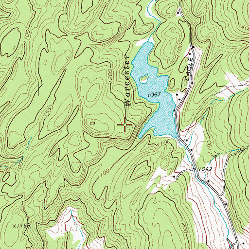 Topographic Map of Worcester Pond Lower Dam, VT