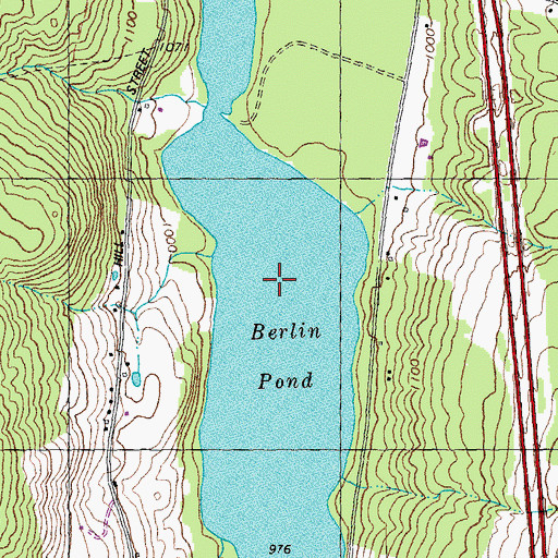Topographic Map of Berlin Pond Dam, VT