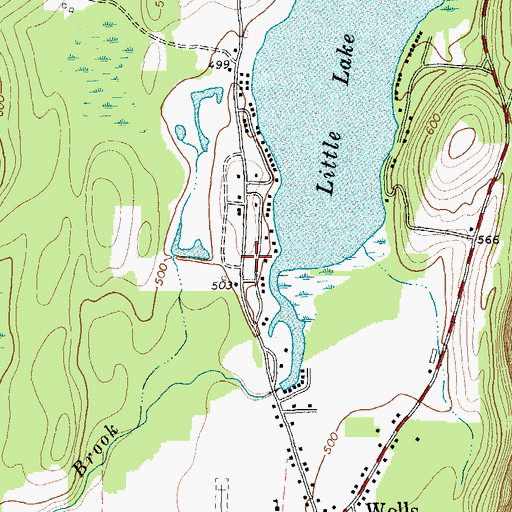 Topographic Map of Little Pond Dam, VT