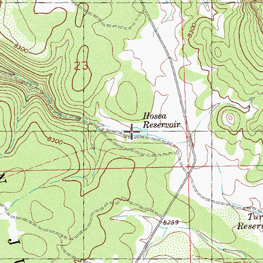 Topographic Map of Hosea Reservoir, CO