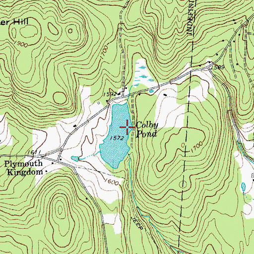 Topographic Map of Colby Pond Dam, VT