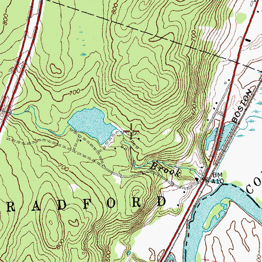 Topographic Map of Blodgett Dam, VT