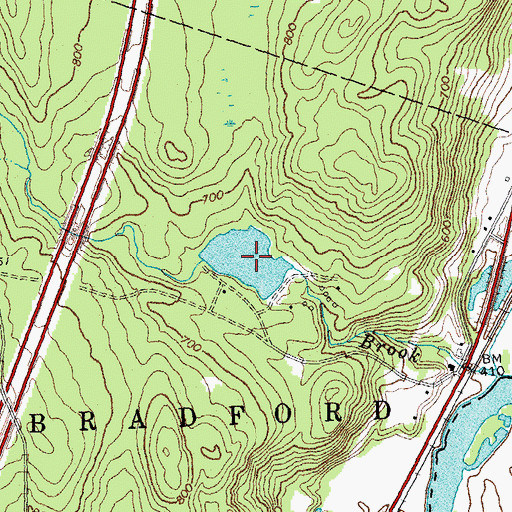 Topographic Map of Blodgett Pond, VT