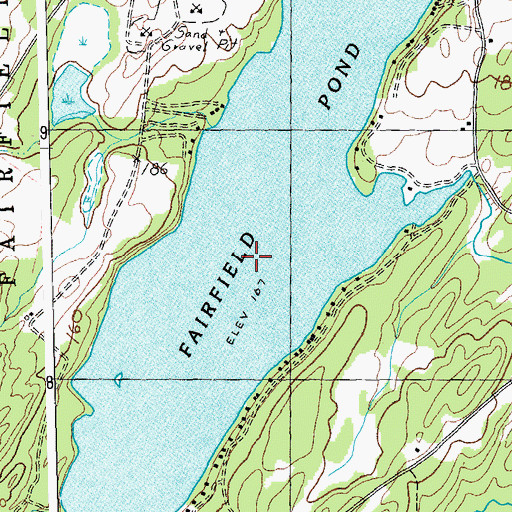 Topographic Map of Fairfield Swamp Dam, VT