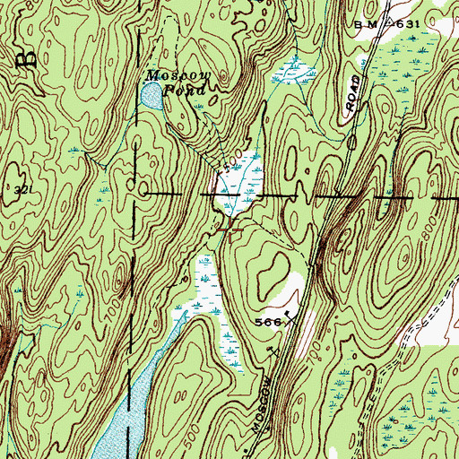 Topographic Map of Said Dam, VT