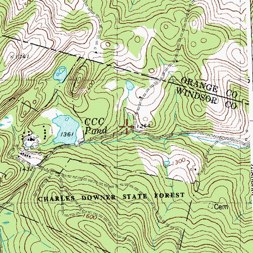 Topographic Map of C C C Pond Dam, VT