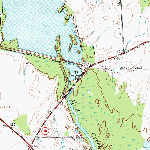 Topographic Map of Mud Creek Dam, VT
