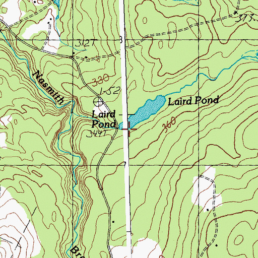 Topographic Map of Laird Pond Dam, VT