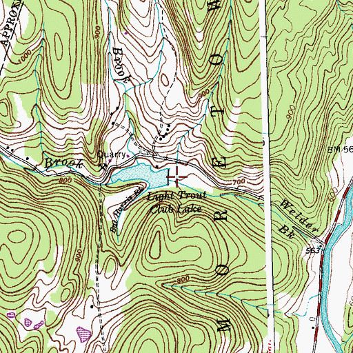 Topographic Map of Eight Trout Club Dam, VT