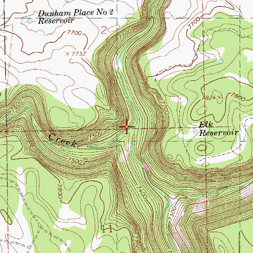 Topographic Map of Calf Creek, CO