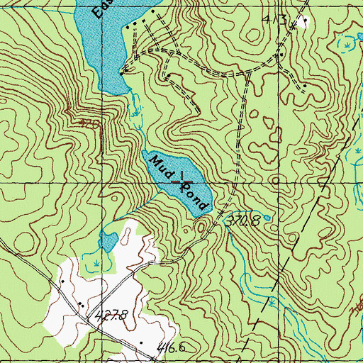 Topographic Map of Nichols Pond Dam, VT