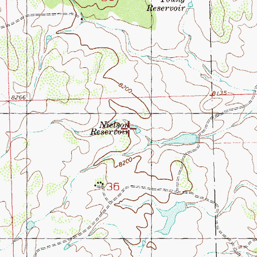 Topographic Map of Nielson Reservoir, CO