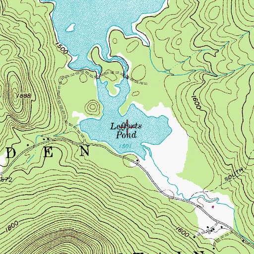Topographic Map of Lefferts Dam, VT