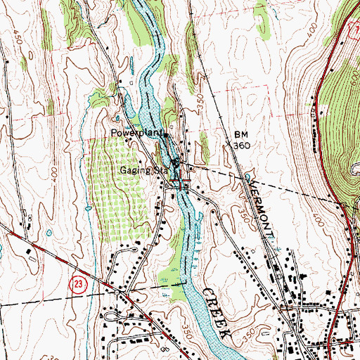 Topographic Map of Middlebury Lower Dam, VT