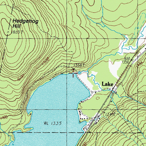 Topographic Map of Norton Pond Dam, VT