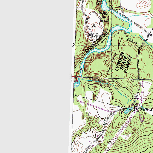 Topographic Map of Great Falls Dam, VT