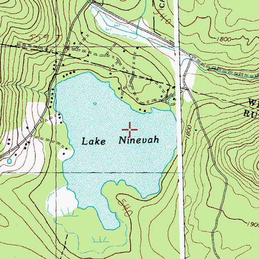 Topographic Map of Lake Ninevah Dam, VT
