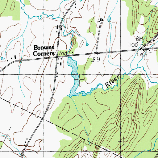 Topographic Map of Bullis Pond, VT