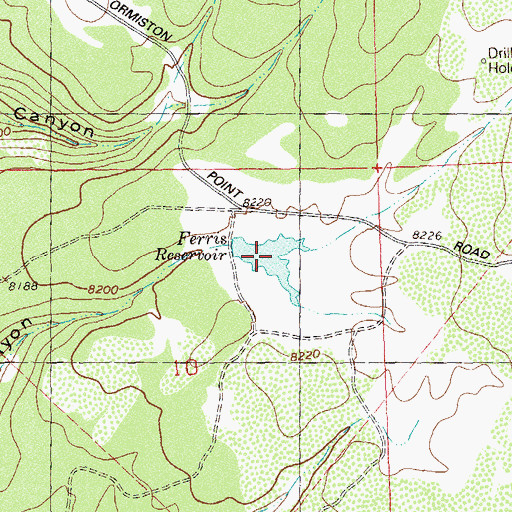 Topographic Map of Ferris Reservoir, CO