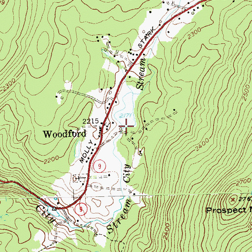 Topographic Map of Bugbee Pond Dam, VT