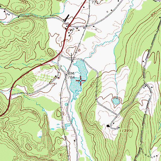 Topographic Map of Millers Pond, VT