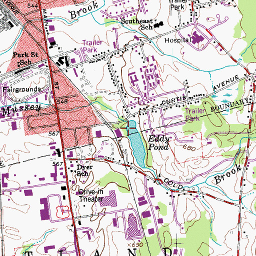 Topographic Map of Eddy Pond Lower Dam, VT