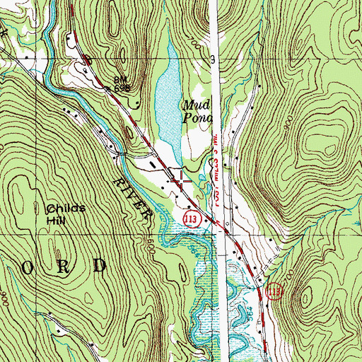 Topographic Map of Forsythe Pond Dam, VT