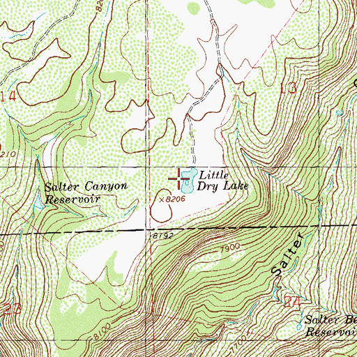 Topographic Map of Little Dry Lake, CO