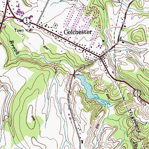 Topographic Map of Mill Pond Dam, VT
