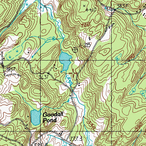 Topographic Map of Woodbury Upper Dam, VT