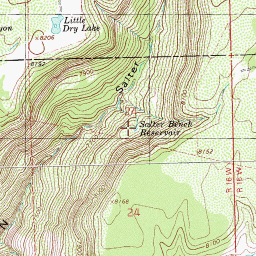 Topographic Map of Salter Bench Reservoir, CO