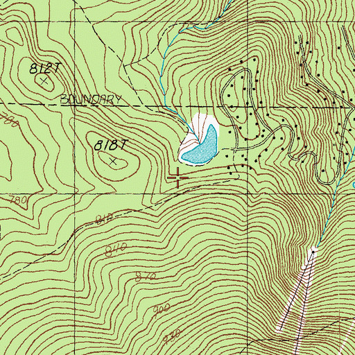 Topographic Map of Gulf Brook Reservoir Dam, VT