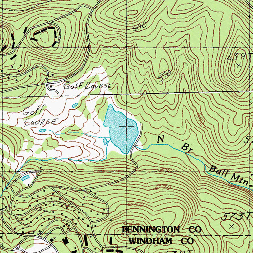 Topographic Map of Stratton Mountain Lake, VT