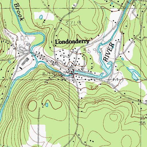 Topographic Map of Williams Dam, VT