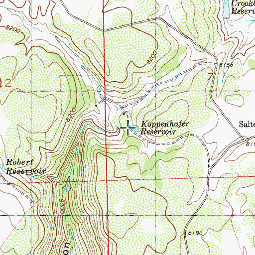 Topographic Map of Koppenhafer Reservoir, CO