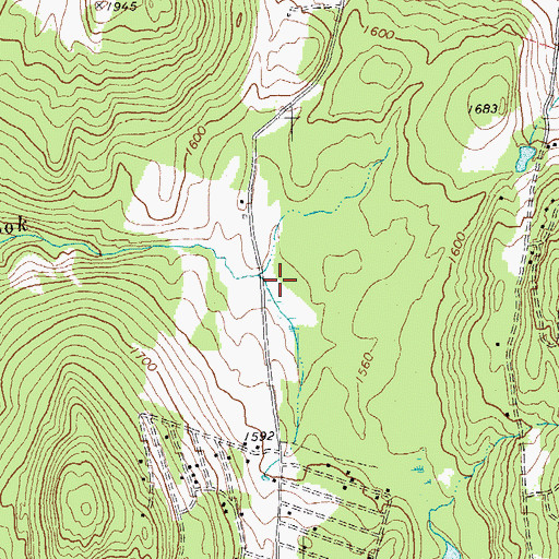 Topographic Map of Warren Lake, VT