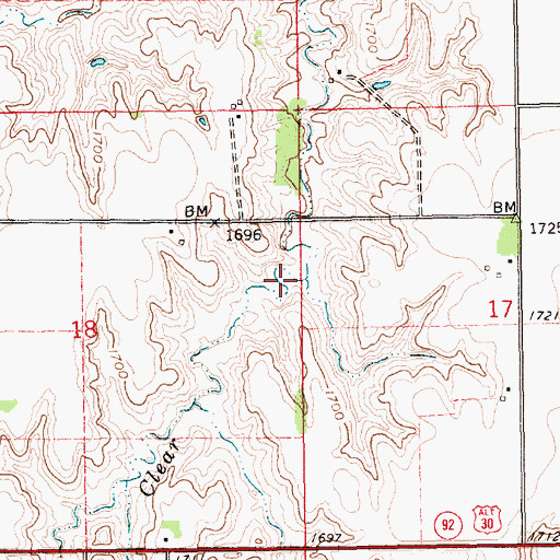 Topographic Map of Kaczor Detention Dam 1-B, NE