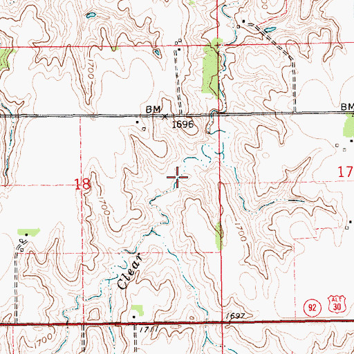 Topographic Map of Kaczor Reservoir 1-B, NE