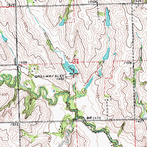 Topographic Map of Oak-Middle 67-A Dam, NE