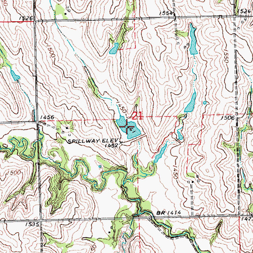 Topographic Map of Butler County Reservoir 67-A, NE