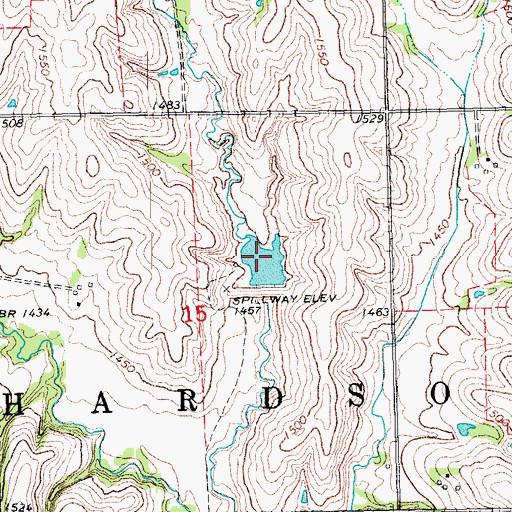 Topographic Map of Oak-Middle Reservoir 63-C, NE
