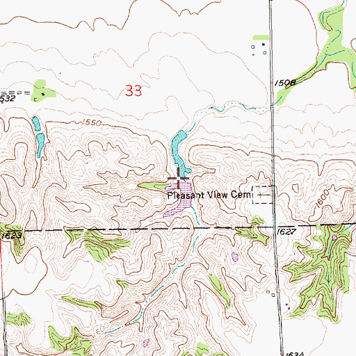 Topographic Map of Detention Dam 3-C, NE