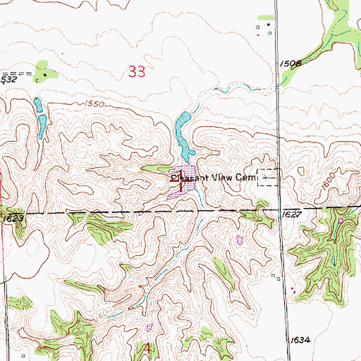 Topographic Map of Bellwood Reservoir 3-C, NE