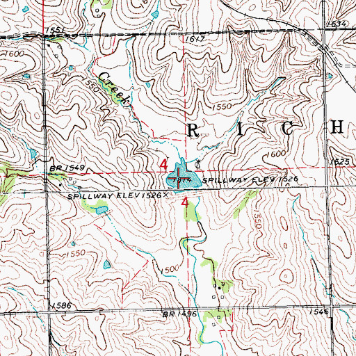 Topographic Map of Butler County Reservoir 63-A, NE