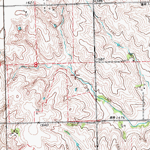 Topographic Map of Detention Dam 63-D, NE
