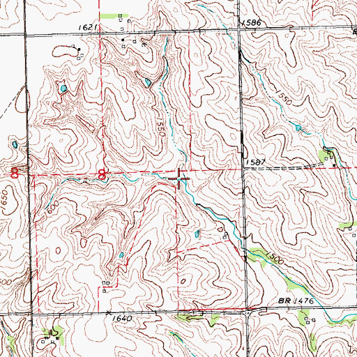 Topographic Map of Oak Middle Creek Reservoir 63-D, NE